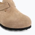 Slides BIRKENSTOCK Boston Suede Leather sandcastle 7