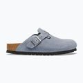 Slides BIRKENSTOCK Boston Suede Leather stone blue 2