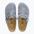 Slides BIRKENSTOCK Boston Suede Leather stone blue 4