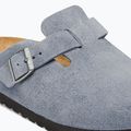 Slides BIRKENSTOCK Boston Suede Leather stone blue 6