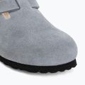Slides BIRKENSTOCK Boston Suede Leather stone blue 7