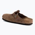 Slides BIRKENSTOCK Boston Suede Leather dark tea 3