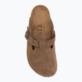 Slides BIRKENSTOCK Boston Suede Leather dark tea 5