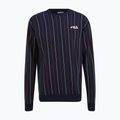 Men's FILA Lobito Pinstriped Crew black iris/two colour stiped sweatshirt 5