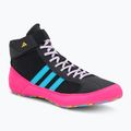 Boxing shoes adidas HVC core black/signal cyan/yellow