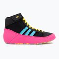 Children's boxing shoes adidas Havoc core black/signal cyan/yellow 2