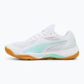 Women's indoor sports shoes PUMA Solarflash III puma white/electric peppermint 2