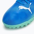 PUMA Future 7 Play TT Jr children's football boots hyperlink blue/mint/puma white 7