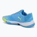 Men's indoor sports shoes PUMA Solarstrike III luminous blue/club navy/fizzy apple 3