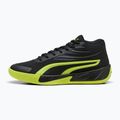 Men's basketball shoes PUMA Court Pro puma black/electric lime 2