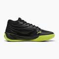 Men's basketball shoes PUMA Court Pro puma black/electric lime 3