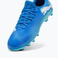 PUMA Future 7 Play FG/AG Jr children's football boots hyperlink blue/mint/puma white 5