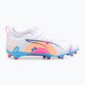 PUMA Ultra 5 Match Vol. Up FG/AG Jr children's football boots puma white/luminous blue 3