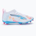 PUMA Ultra 5 Match Vol. Up FG/AG Jr children's football boots puma white/luminous blue 3