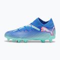 PUMA Future 7 Pro FG/AG Jr children's football boots bluemazing/puma white/electric peppermint 2