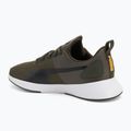 PUMA Flyer Runner dark olive/puma black/sunset stream running shoe 3