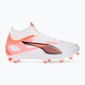 Men's football boots PUMA Ultra 5 Match+ FG/AG puma white/puma black/glowing red 2