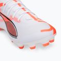 Men's football boots PUMA Ultra 5 Match+ FG/AG puma white/puma black/glowing red 7