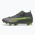 Men's football boots PUMA Ultra 5 Match+ FG/AG matte aged silver/yellow alert/puma aged silver