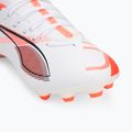 PUMA Ultra 5 Match FG/AG Jr children's football boots puma white/puma black/glowing red 7