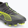Men's football boots PUMA Ultra 5 Play+ FG/AG matte aged silver/yellow alert/puma aged silver 7