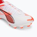 PUMA Ultra 5 Pro FG/AG Jr children's football boots puma white/puma black/glowing red 7