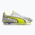 Men's football shoes PUMA King Ultimate Forever FG/AG feather gray/electric lime/puma white/flat light gray 2