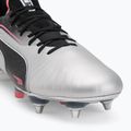 Men's football boots PUMA King Ultimate MxSG puma silver/puma black/sun struck/puma white 7
