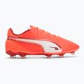 Men's football boots PUMA King Match FG/AG glowing red/puma white/red fire 2