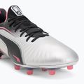 Men's football boots PUMA King Ultimate FG/AG puma silver/puma black/sun struck/puma white 7
