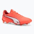 Men's football boots PUMA King Ultimate FG/AG glowing red/puma white/red fire