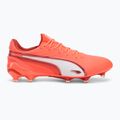 Men's football boots PUMA King Ultimate FG/AG glowing red/puma white/red fire 2