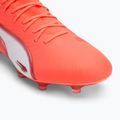 Men's football boots PUMA King Ultimate FG/AG glowing red/puma white/red fire 7