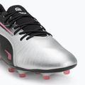 Men's football boots PUMA King Match FG/AG puma silver/puma black/sun struck/puma white 7