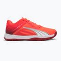 PUMA Accelerate Turbo handball shoes glowing red/white/dark crimson/black 2