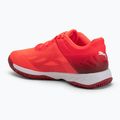 PUMA Accelerate Turbo handball shoes glowing red/white/dark crimson/black 3