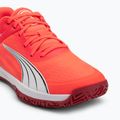 PUMA Accelerate Turbo handball shoes glowing red/white/dark crimson/black 7
