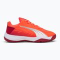 PUMA Accelerate Jr children's handball shoes glowing red/white/dark crimson/black 2