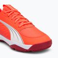 PUMA Accelerate Jr children's handball shoes glowing red/white/dark crimson/black 7