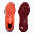 PUMA Accelerate Jr children's handball shoes glowing red/white/dark crimson/black 10
