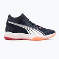 Men's handball shoes PUMA Eliminate Nitro SQD parisian night / puma white / glowing red 2