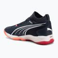 Men's handball shoes PUMA Eliminate Nitro SQD parisian night / puma white / glowing red 3