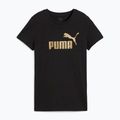 Women's T-shirt PUMA ESS Metallic No. 1 Logo Tee puma black/metallic gold