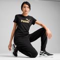 Women's T-shirt PUMA ESS Metallic No. 1 Logo Tee puma black/metallic gold 3