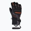 ZIENER Children's Ski Gloves Luro Aquashield PR black/orange pop 8