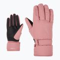 Women's ski gloves ZIENER Kisar Aquashield rose blossom