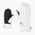 Women's Ski Gloves ZIENER Kisar Aquashield Mitten white