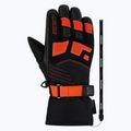 Children's ski gloves ZIENER Lukian-Z AS black/orange red 2