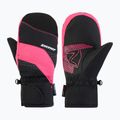 Children's ski gloves ZIENER Luuki-Z Aquashield black/pop pink
