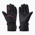 Women's ski gloves Ziener Khania-Z PR Glove black/pink lily